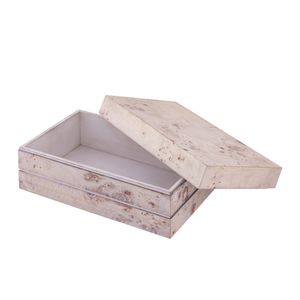 Salem Box - Long White Burl Wood 3