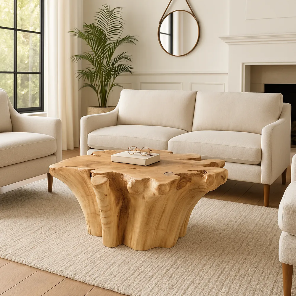 SHELTONFIELD TAN COFFEE TABLE 18 (IN)