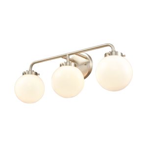 Fairbanks 22.75'' Wide 3-Light Vanity Light - Brushed Nickel and Opal 5