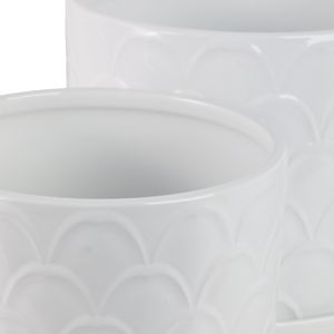 CABOT SET OF 2 WHITE PLANTER 11 (IN) 7