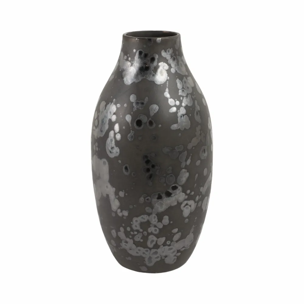 BURGESSLEY BLACK VASE 14 (IN)