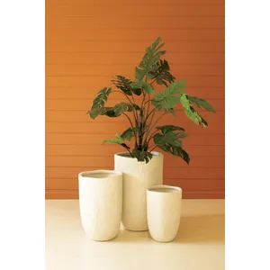 Set of 3 Stone Composite Planters 7