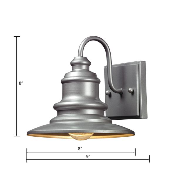 Marina 8'' High 1-Light Outdoor Sconce - Matte Silver