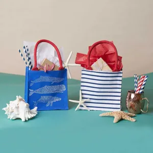 Bateau Stripe Navy Reusable Itsy Bitsy Gift Bag 3
