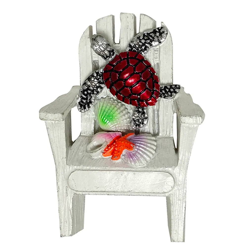 3" BEACH CHAIR WITH TURTLE MAGNET