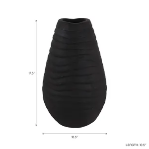 HAVENOAK BLACK VASE 18 (IN) 9