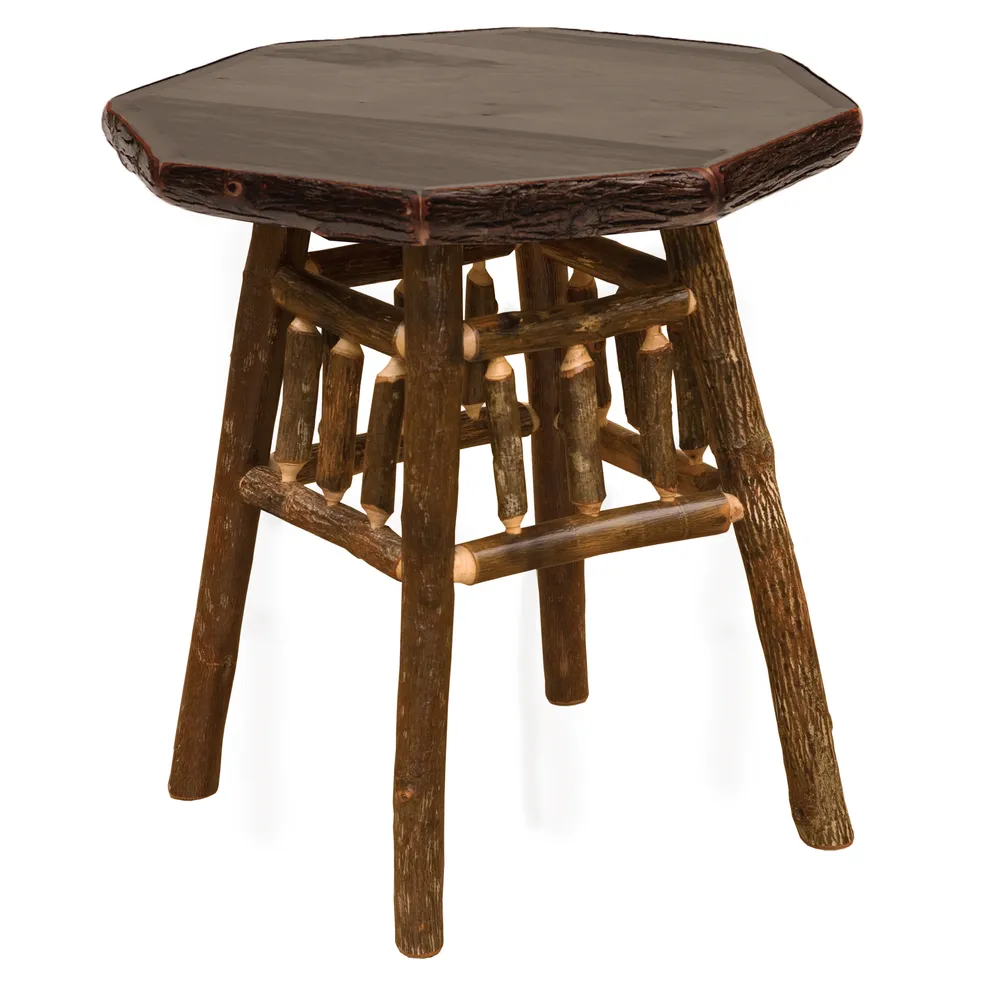 Hickory Log Teton Nightstand - Slate