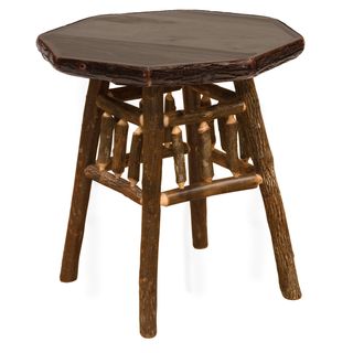Hickory Log Teton Nightstand - Slate