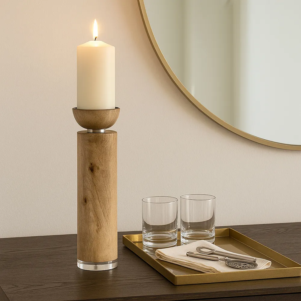 DOVERWELL BROWN CANDLE HOLDER 14 (IN)