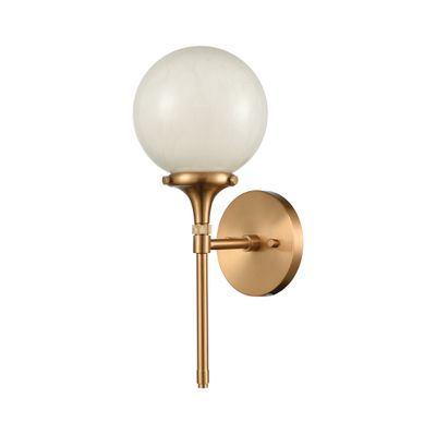Beverly Hills 15″ High 1-Light Sconce - Satin Brass