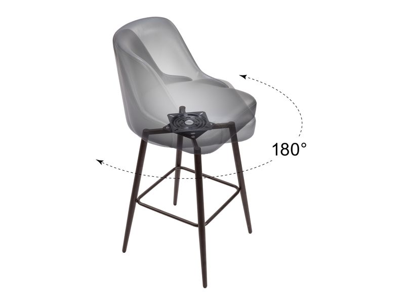 Keppel Swivel Barstool Black & Bronze 8