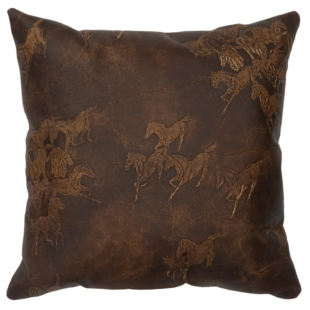 Settler Leather Pillow - Leather Back