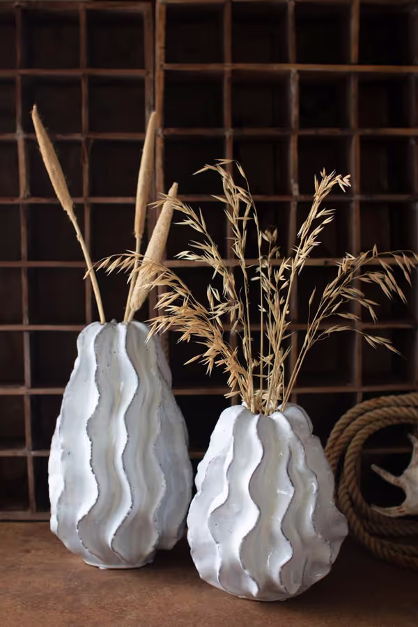 Small Ceramic Ruffle Vase
