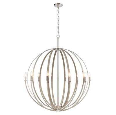 Rotunde 38'' Wide 10-Light Chandelier - Beechwood