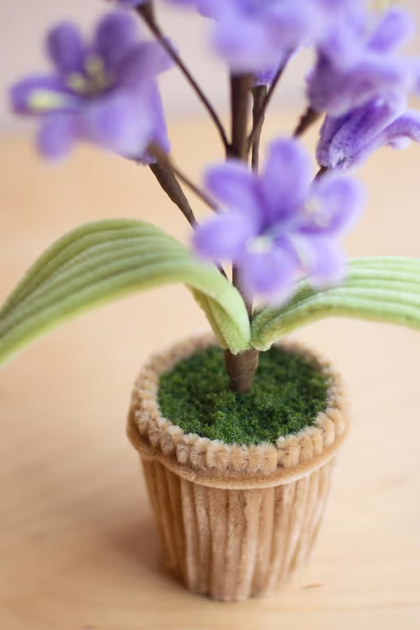 Set of 4 Pipe Cleaner Potted Flowers