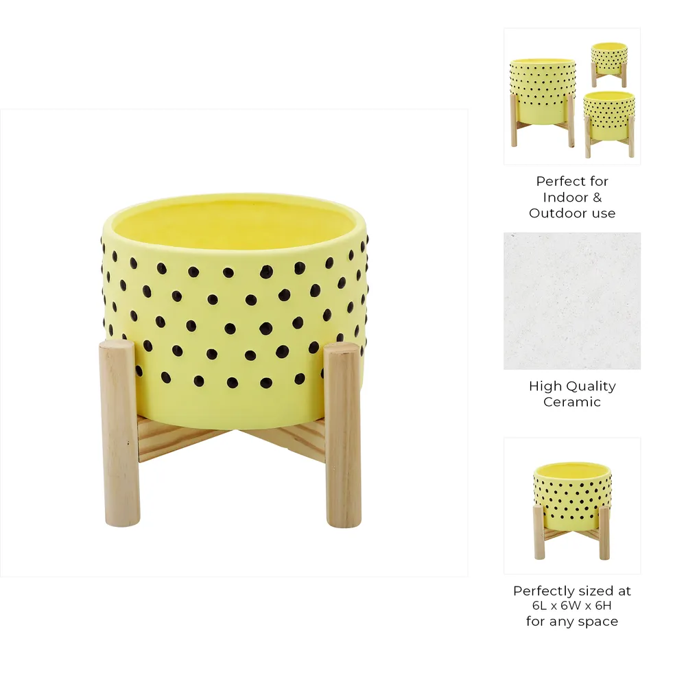 COLECREST YELLOW PLANTER 6 (IN)