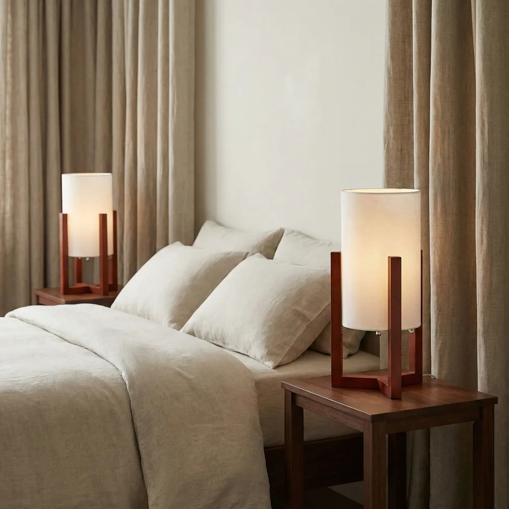 ESSEXBURN SET OF 2 RED LAMPS 15 (IN)