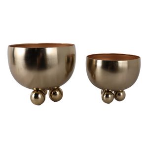 SLATEOAK SET OF 2 GOLD PLANTER 10 (IN) 4