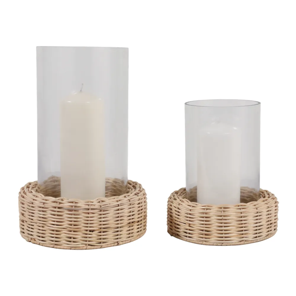 HARLEYOAK SET OF 2 BROWN HURRICANE 12 (IN)