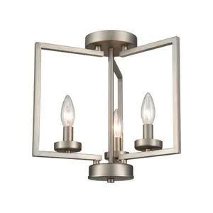 West End 14.5'' Wide 3-Light Chandelier - Brushed Nickel 3