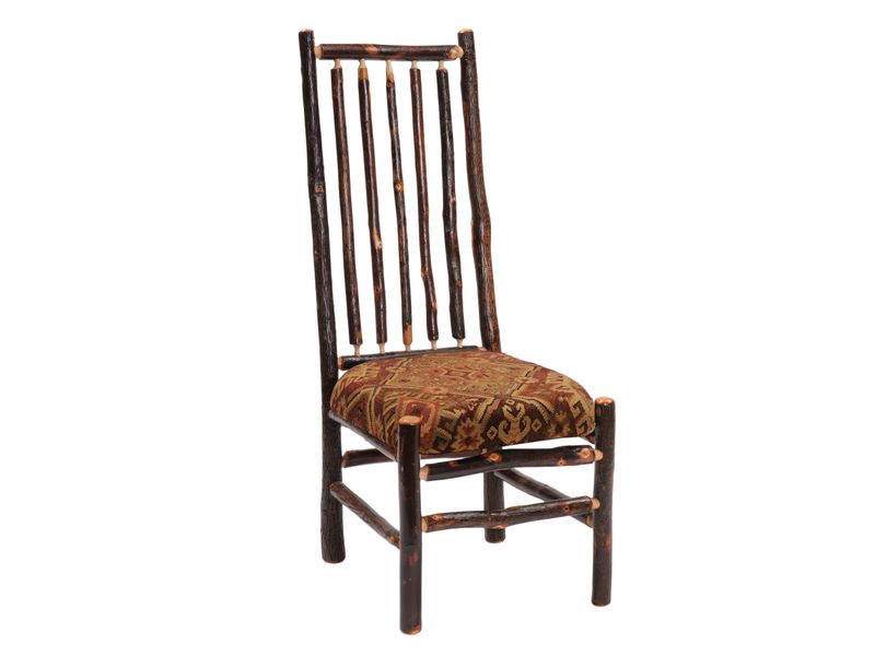 Hickory High Back Spoke Back Side Chair - 
Cinnamon Seat 2