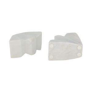 HENSONHOLM SET OF 2 WHITE BOOKENDS 6 (IN) 7