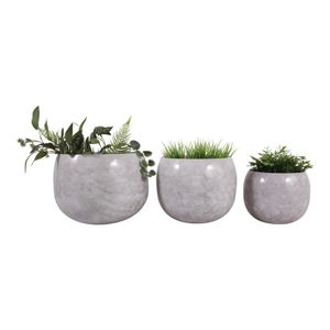 JAKEWICK SET OF 3 IVORY PLANTER 11 (IN) 3
