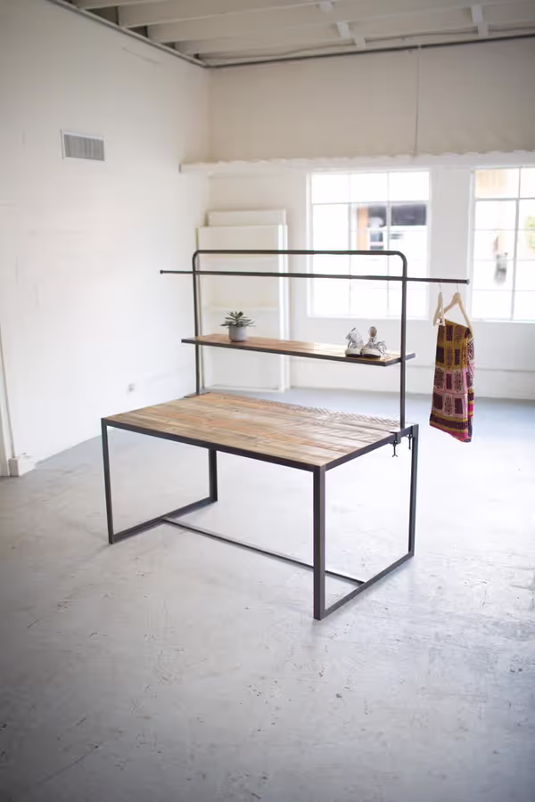 Recycled Wood Tabletop Accessory For Set of 9 Display