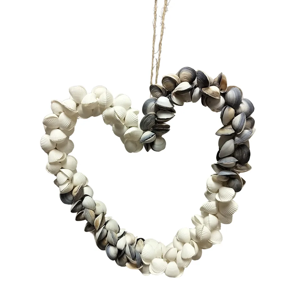 8" CAYCAY HEART WHITE AND PURPLE