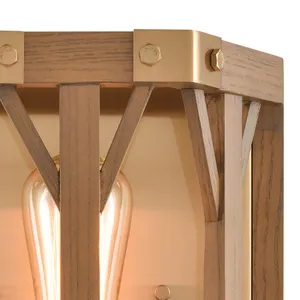Structure 10″ High 1-Light Sconce - Medium Oak 4