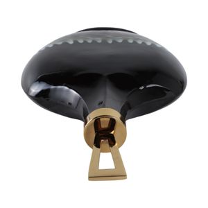 ELMONTGROVE BLACK GLASS VASE 16 (IN) 7