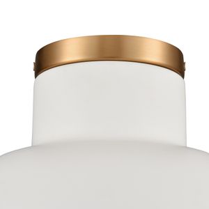 Lewellen 10'' Wide 1-Light Semi Flush Mount - Matte White 4