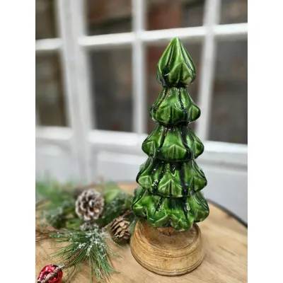 Large Carved Enamel Tree 10.2x3.9in