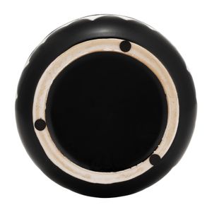CER, 9"H TRIBAL FLOWER VASE, BLACK/WHITE 5