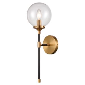 Boudreaux 19'' High 1-Light Sconce - Matte Black with Antique Gold 1