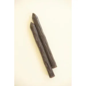 Set of 2 Rustic Taper Candles / Brown 3