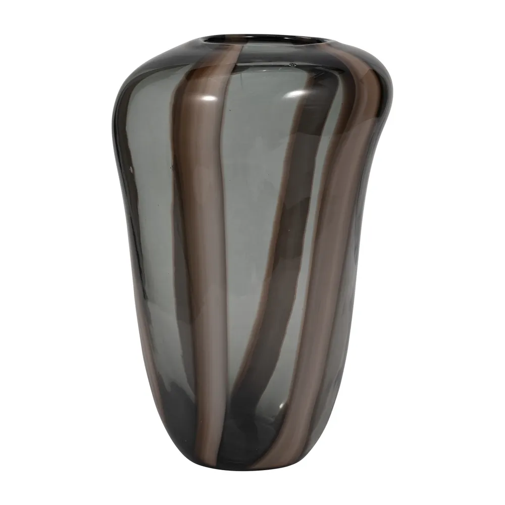 VALEBROOK BROWN GLASS VASE 13 (IN)