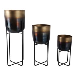 FINCHBROOK SET OF 3 GOLD PLANTER 27 (IN) 1