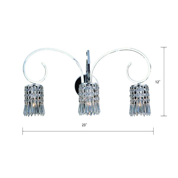 Optix 23'' Wide 3-Light Vanity Light - Polished Chrome
