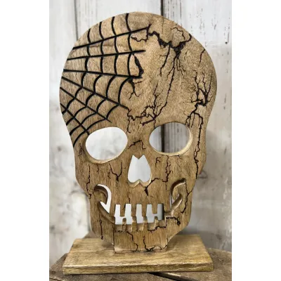 Crackle Skull 9x15.5in