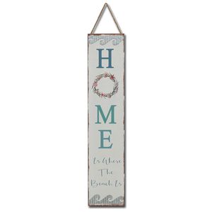 38" HOME IS THE BEACH VERTICAL SIGN 1