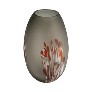 CARVERFIELD GRAY GLASS VASE 12 (IN) 6