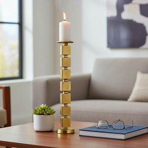 BARNETSHAW GOLD CANDLE HOLDER 24 (IN) 11