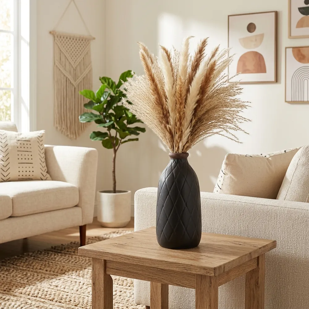 EMMONSFORD BLACK VASE 9 (IN)