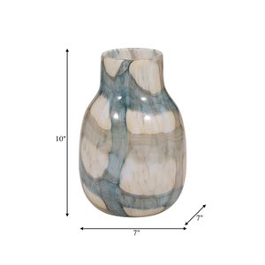 CRANEWORTH BLUE GLASS VASE 10 (IN) 9