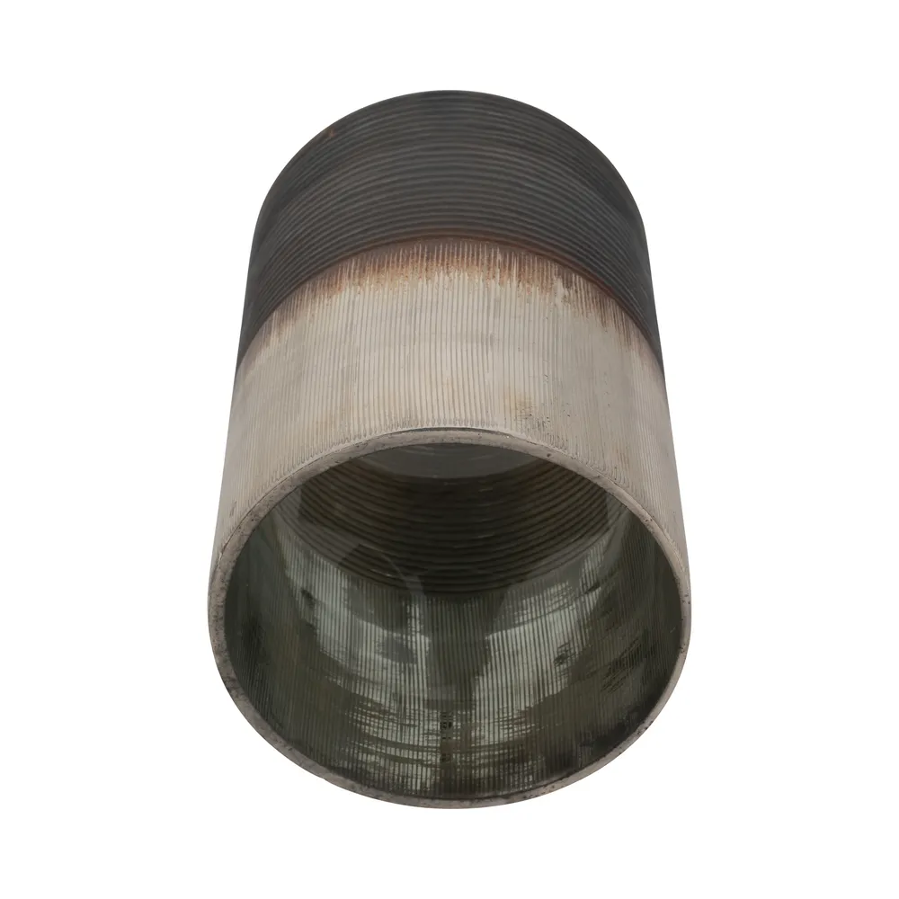 ARLOROSE SILVER GLASS VASE 9 (IN)