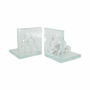 TANNER SET OF 2 CLEAR BOOKENDS 6 (IN) 5