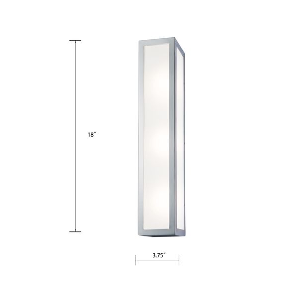 Kaset 18'' High Integrated LED Sconce - Brushed Nickel