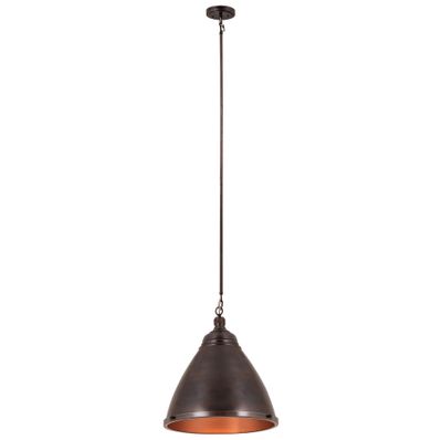 Katelyn 15″ Wide 1-Light Pendant - Dark Bronze
