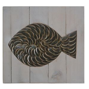 13-3/4" ABALONE FISHPLAQUE W/FRAME 1